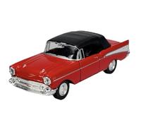 Welly 42357 Modèle de voiture compatible avec Chevrolet Chevy Bel Air Rouge Coupé Série 2400C 1953-1957 env. 1/34-1/39 - Modèle de voiture en métal moulé dans une boîte