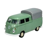 Welly 43603 Modèle de voiture compatible avec Volkswagen T1 double cabine Pick-Up Greun Bully Bus 1950-1967 1/34-1/39 Métal