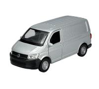 Welly 43762 Modèle de voiture compatible avec VW Volkswagen T6 Argenté Transporter Box Version T5 à partir de 2ème Facelift 2015 1/34-1/39 Métal Modèle Voiture Die Cast