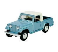 Welly 43816 Modèle de voiture compatible avec Jeepster Commando Pickup Bleu env. 1/34-1/39 en métal