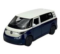 Welly 43829 Modèle de voiture compatible avec VW Volkswagen ID. Buzz bleu avec toit blanc env. 1/34-1/39 en métal