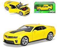 Welly Chevrolet Chevy Camaro SS RS Coupe Gelb Schwarze Streifen Bumble Bee Bumblebee Transformers ZL1 5. Generation AB 2009 1/24 Modell Auto