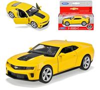 Welly Chevrolet Chevy Camaro SS RS Coupe Gelb ZL1 5. Generation AB 2009 ca 1/43 1/36-1/46 Modell Auto
