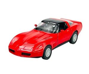 Welly Chevrolet Corvette C3 Stingray Coupé Rouge 1967-1982 1/34-1/39 Métal Modèle de voiture en métal