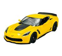 Welly Chevrolet Corvette C7 Z06 Coupé Jaune avec Noir À partir de 2013 1/24 1:24 Modèle de voiture en métal