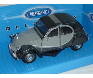 Welly Citroen 2CV 2 CV 6 Charleston Schwarz Grau Ente 1/24 MODELLAUTO Modell Auto