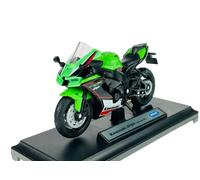 Welly Kawasaki Ninja ZX-10R Grun 1:18 Modèle de moto en métal moulé dans une boîte