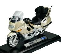 Welly Modèle de moto compatible avec BMW K1200 LT K 1200 LT Champagne doré avec culot 1:18 1/18 Modèle en métal Die Cast
