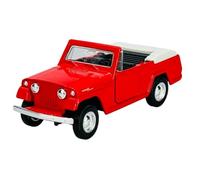 Welly Modèle de voiture compatible avec 1967 Jeepster Commando Roadster Rouge 1/34-1/39 Métal Modèle de voiture en métal Dans une boîte