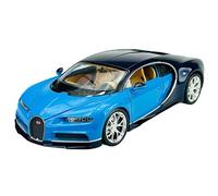 Welly Modèle de voiture compatible avec Bugatti Chiron Coupé Bleu 2016 env. 1/24 1:24 Modèle de voiture en métal dans boîte
