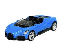 Welly Modèle de voiture compatible avec Bugatti W16 Mistral Bleu environ 1/34-1/39 Modèle de voiture en métal Die Cast