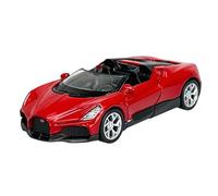 Welly Modèle de voiture compatible avec Bugatti W16 Mistral Rouge environ 1/34-1/39 Métal Modèle Voiture Die Cast Neuf dans la boîte