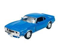 Welly Modèle de voiture compatible avec Chevrolet Chevy Camaro Z28 Coupé Bleu 1968 env. 1/34-1/39 Métal Modèle de voiture en métal dans une boîte
