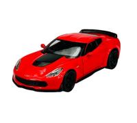 Welly Modèle de voiture compatible avec Chevrolet Corvette C7 Z06 Coupé Rouge env. 1/34-1/39 Métal Modèle de voiture en métal dans une boîte