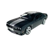 Welly Modèle de voiture compatible avec Dodge Challenger SRT 2012 Noir mat 1/24 1:24 Modèle de voiture en métal Die Cast