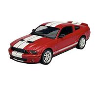 Welly Modèle de voiture compatible avec Ford Mustang Shelby Gt-500 Gt500 Rouge 1/24 1:24 Modèle de voiture en métal dans une boîte