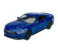 Welly Modèle de voiture compatible avec Ford Mustang VI Coupé Bleu à partir de 2014 env. 1/34-1/39 Métal