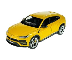 Welly Modèle de voiture compatible avec Lamborghini Urus SUV Jaune 2017 1/24 Métal Modèle Voiture Die Cast Neuf dans une boîte