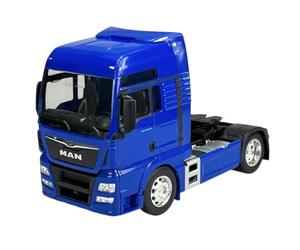 Welly - Modèle de voiture compatible avec Man TGX XXL - Bleu - Camion 1/32 - 1:32 - En métal