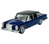 Welly Modèle de voiture compatible avec Mercedes-Benz 600 W100 Bleu 1/24 1:24 1:24 En métal