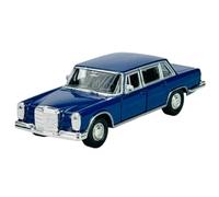 Welly Modèle de voiture compatible avec Mercedes-Benz 600 W100 de 1963, bleu, environ 1/34-1/39, modèle en métal