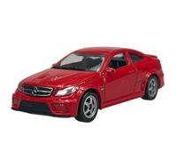 Welly Modèle de voiture compatible avec Mercedes-Benz C63 C 63 AMG Rouge environ 1/60-1/64 Métal Modèle de voiture en métal dans une boîte