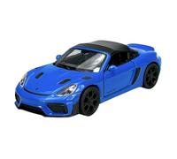 Welly Modèle de voiture compatible avec Porsche 718 Spyder RS avec toit bleu environ 1/34-1/39 en métal