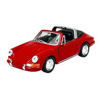 Welly Modèle de voiture compatible avec Porsche 911 901 Targa Rouge env. 1/34-1/39 Métal Modèle de voiture en métal dans une boîte