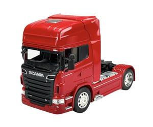 Welly Modèle de voiture compatible avec Scania V8 R730 2 axes rouge 1/32 1:32 Métal Modèle de voiture en métal dans une boîte