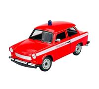 Welly Modèle de voiture compatible avec Trabant Trabbi 601 Berline pompiers Rouge environ 1/24 1:24 Métal Die Cast Neuf dans la boîte