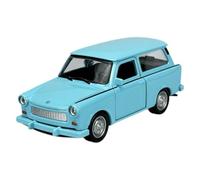 Welly Modèle de voiture compatible avec Trabant Trabbi 601 P601 Break Bleu env. 1/34-1/39 Métal