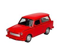 Welly Modèle de voiture compatible avec Trabant Trabbi 601 P601 Combi Rouge env. 1/34-1/39 Métal Modèle de voiture en métal dans une boîte