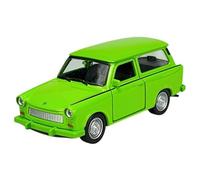 Welly Modèle de voiture compatible avec Trabant Trabbi 601 P601 Combi Vert env. 1/34-1/39 Métal Modèle de voiture en métal dans une boîte