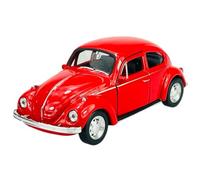 Welly Modèle de voiture compatible avec Volkswagen VW Beetle 1970 Rouge 1/34-1/39 Métal Modèle de voiture Die Cast Neuf dans la boîte
