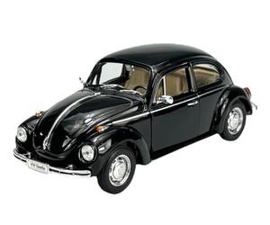 Welly Modèle de voiture compatible avec VW Volkswagen Beetle Beetle Coupé Noir environ 1/24 1:24 Modèle de voiture en métal dans une boîte