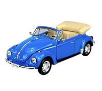 Welly Modèle de voiture compatible avec VW Volkswagen Beetle Cabrio Bleu environ 1/24 1:24 Modèle de voiture en métal dans une boîte