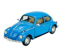 Welly Modèle de voiture compatible avec VW Volkswagen Beetle Coupé - Bleu - Environ 1/24 1:24 - En métal - Dans une boîte