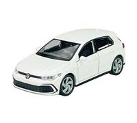 Welly Modèle de voiture compatible avec VW Volkswagen Golf 8 VIII GTI 5 portes Blanc 8ème génération à partir de 2019 env. 1/34-1/39 Modèle en métal