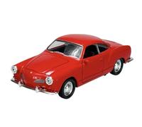 Welly Modèle de voiture compatible avec VW Volkswagen Karmann GHIA Coupé - Rouge - Environ 1/34-1/39 - Métal moulé dans une boîte