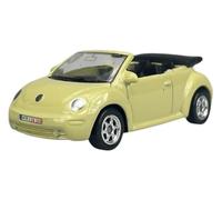 Welly Modèle de voiture compatible avec VW Volkswagen New Beetle Convertible Jaune environ 1/60-1/64 1:60 7 cm Métal Modèle de voiture en métal dans une boîte