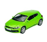 Welly Modèle de voiture compatible avec VW Volkswagen Scirocco Coupe Vert 3ème génération à partir de 2008 environ 1/34-1/39 Metal Die Cast