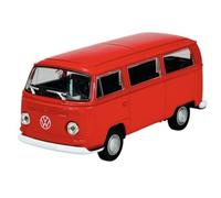 Welly Modèle de voiture compatible avec VW Volkswagen T2 Bus Transporter 1967-1979 ca rouge 1/34-1/39 Métal Modèle de voiture en métal dans une boîte