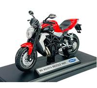 Welly MV Augusta Brutale 990R Rouge avec socle 1:18 1/18 en métal Modèle moto Die Cast Neuf dans la boîte