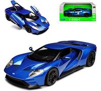 Welly Nex Models 24082 compatible avec Ford GT, bleu métallisé, 2017, 1:24, modèle fini.