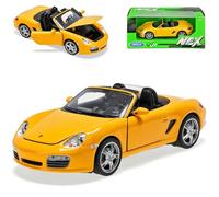 Welly Porsche Boxster S 987 Cabrio Offen Gelb 2004-2012 1/24 Modell Auto