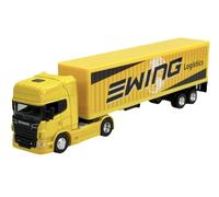 Welly Scania R-Series R730 V8 Camion semi-remorqueur Jaune Ewing Logistics à partir de 2005 Camion 1/64 1:64 en métal
