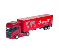 Welly Scania R-Series R730 V8 Camion semi-remorqueur rouge Ontime Logistics à partir de 2005 Camion 1/64 en métal modèle voiture en métal