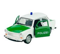 Welly Trabant Trabbi 601 Berline Police Vert Ca 1/34-1/39 Métal Modèle Voiture Die Cast Neuf dans boîte