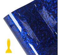 Wellzenith Forged Carbon Film, 150 x 30 cm, Self-Adhesive Car Film Made of Vinyl, Forge Vinyl Film (Blau)