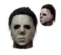 Welmay Masque de Michael Myers, Masque d'Halloween Effrayant, Accessoire de Costume de Michael Myers, Masque d'Halloween en Latex pour Adultes et Enfants (M-3)
